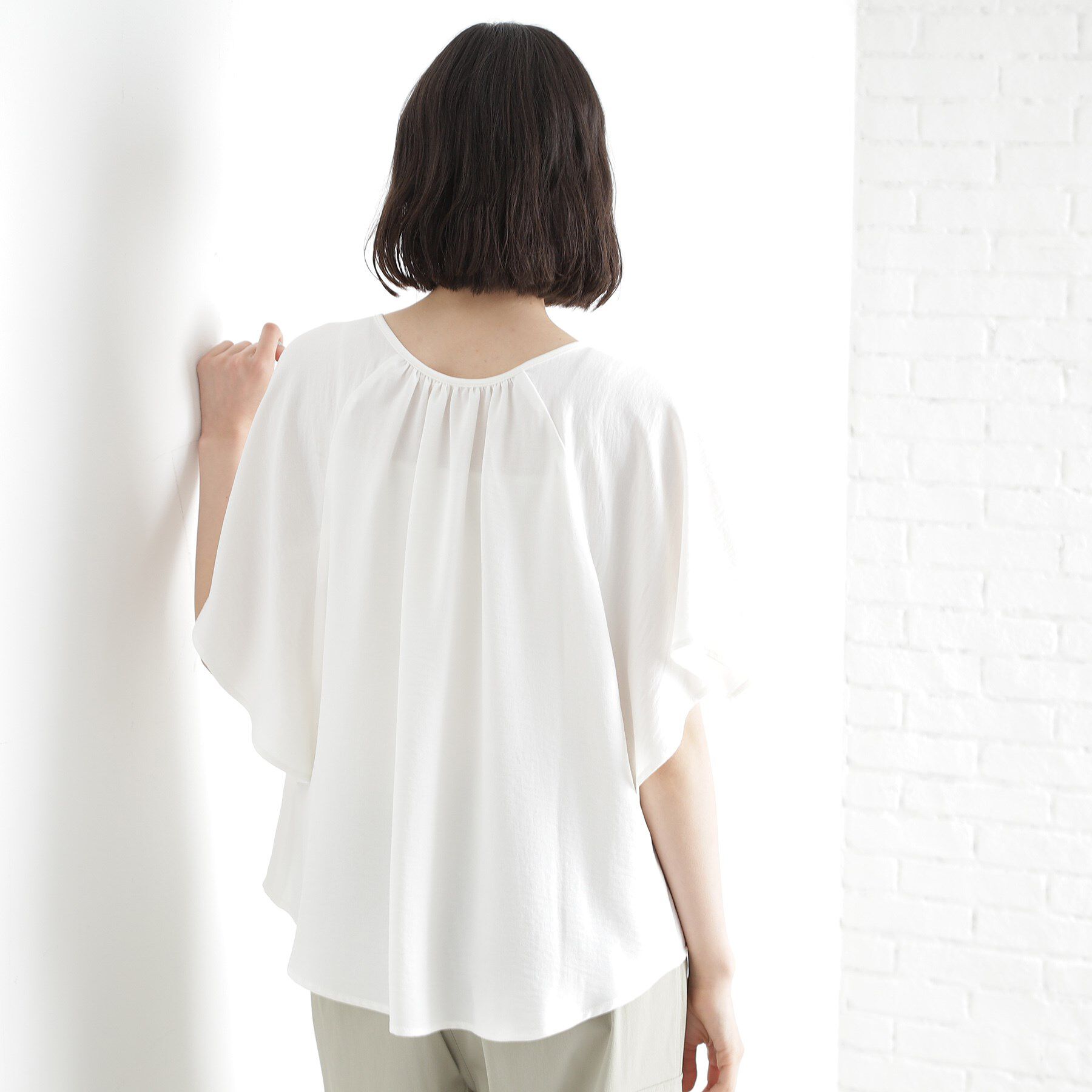 THE SHOP TK「袖フレアブラウス【防シワ／接触冷感／洗濯機OK/セットアップ可】」|シャツ・ブラウス|