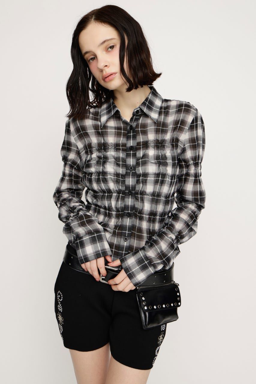 SLY「RANDOM SHIRRING トップス」|シャツ・ブラウス|