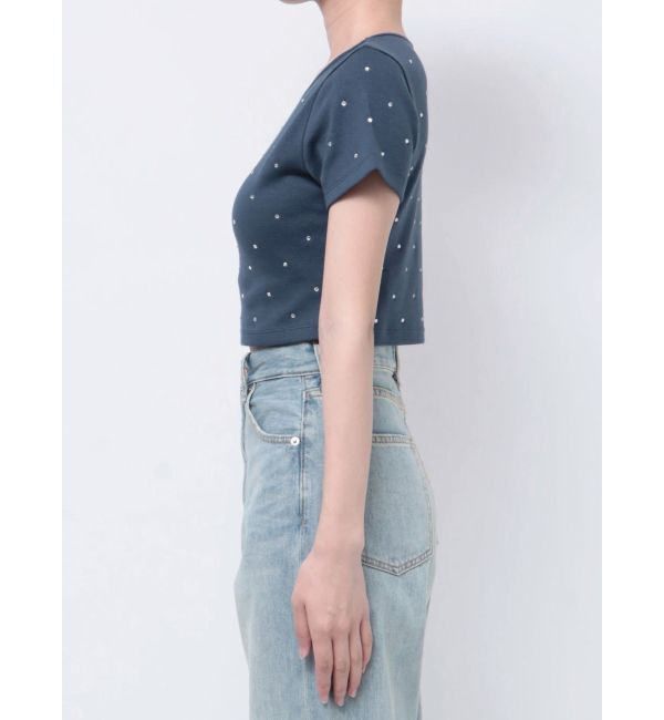 EVRIS「ラインストーンコンパクトＴシャツ」|Tシャツ・カットソー|