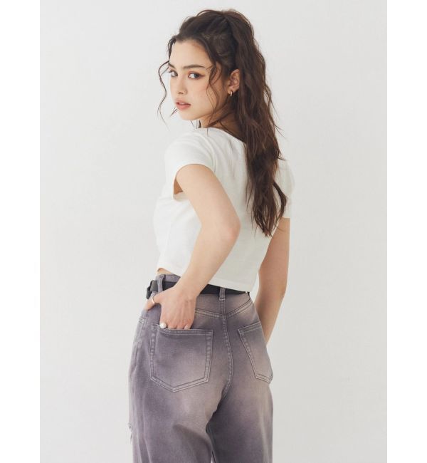 EVRIS「BASICシンプルショートTシャツ」|Tシャツ・カットソー|