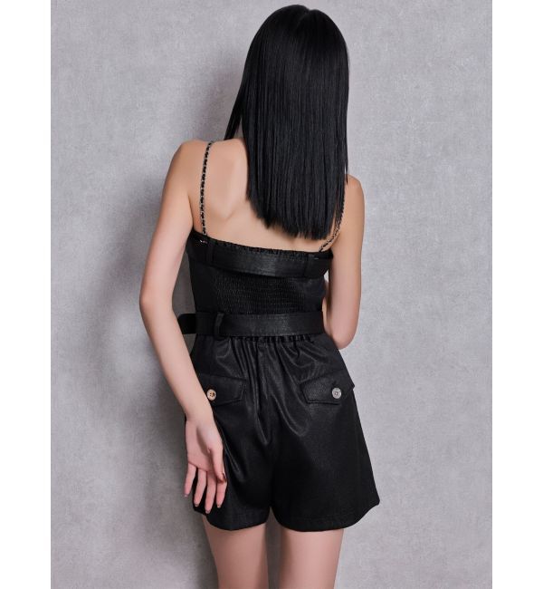 GYDA「W BELT GLITTERロンパース」|ワンピース|