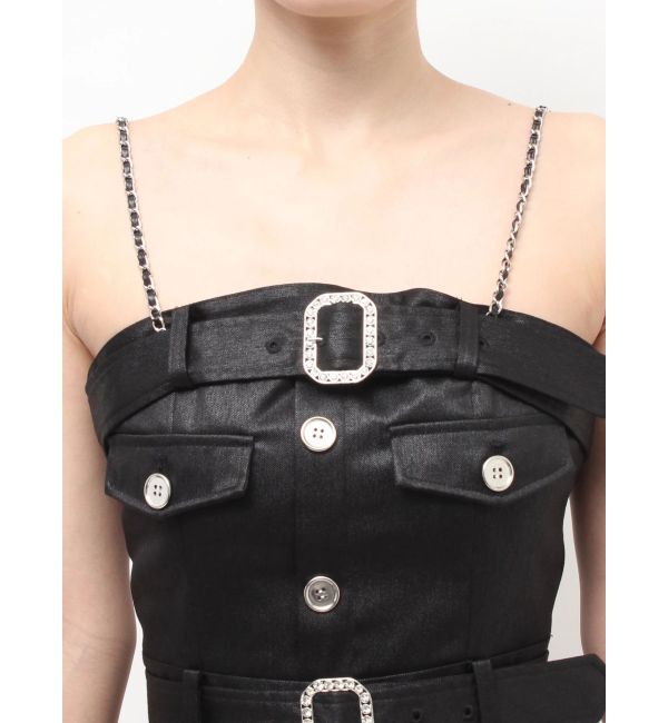 GYDA「W BELT GLITTERロンパース」|ワンピース|