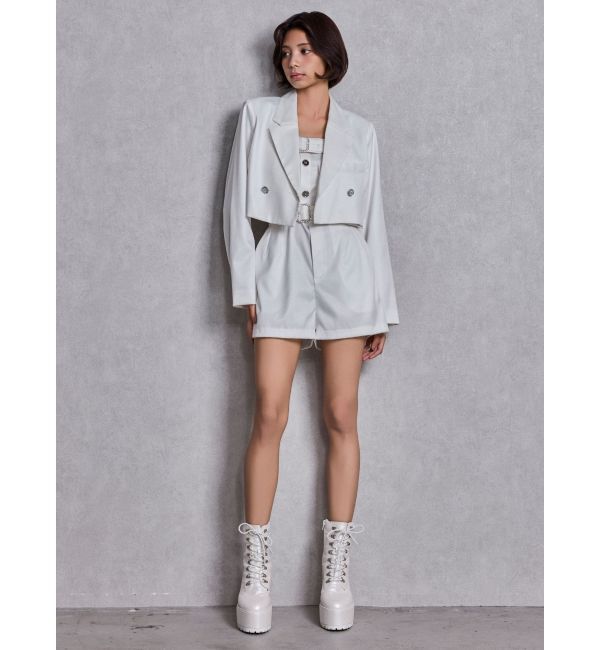 GYDA「W BELT GLITTERロンパース」|ワンピース|