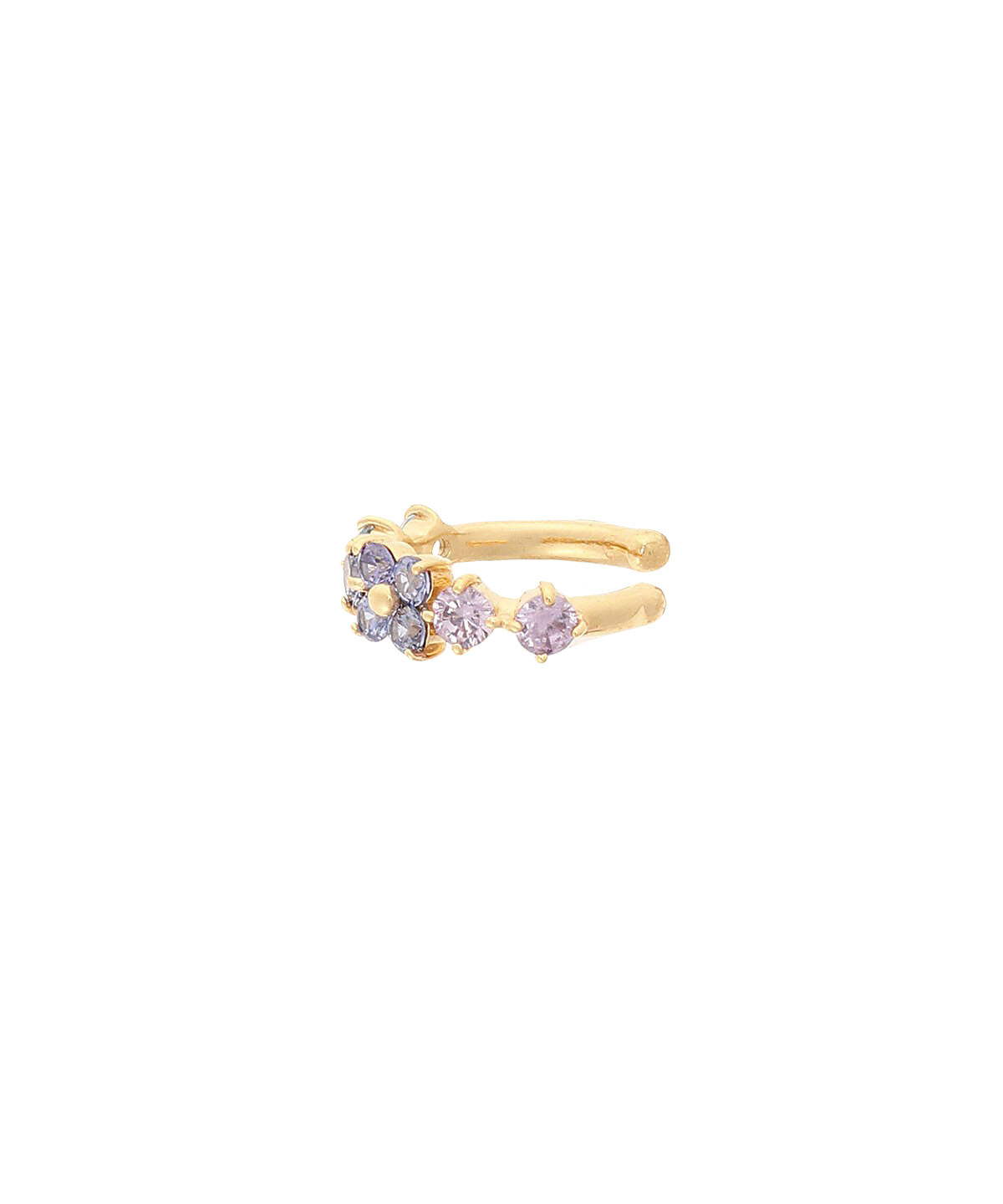 Samantha Tiara「フラワーモチーフバンド　グラデーション イヤーカフ(ブルー)」|イヤーカフ|
