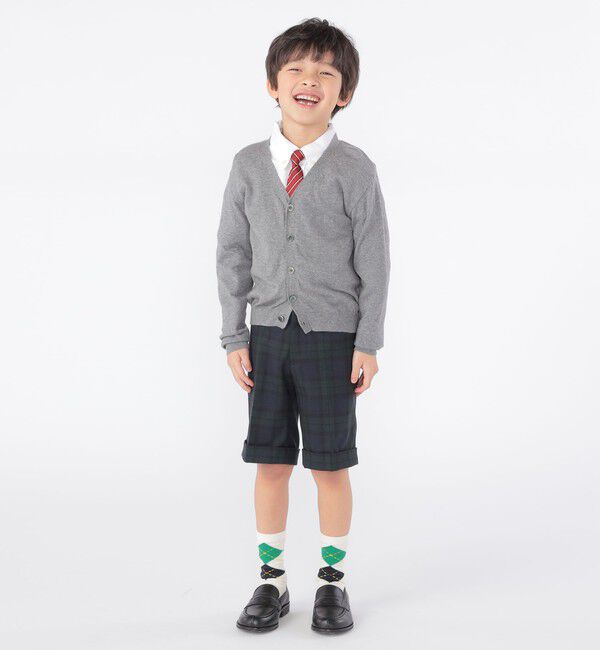 SHIPS KIDS「SHIPS KIDS:100～130cm / 14GG Vネック カーディガン」|カーディガン|