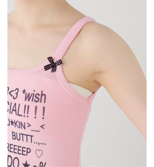 d.i.a. ピンクと黒のメッシュキャミソール HOLECO/ホレコ】 Dango Camisole（CREEP/PINK）（Oriens JOURNAL