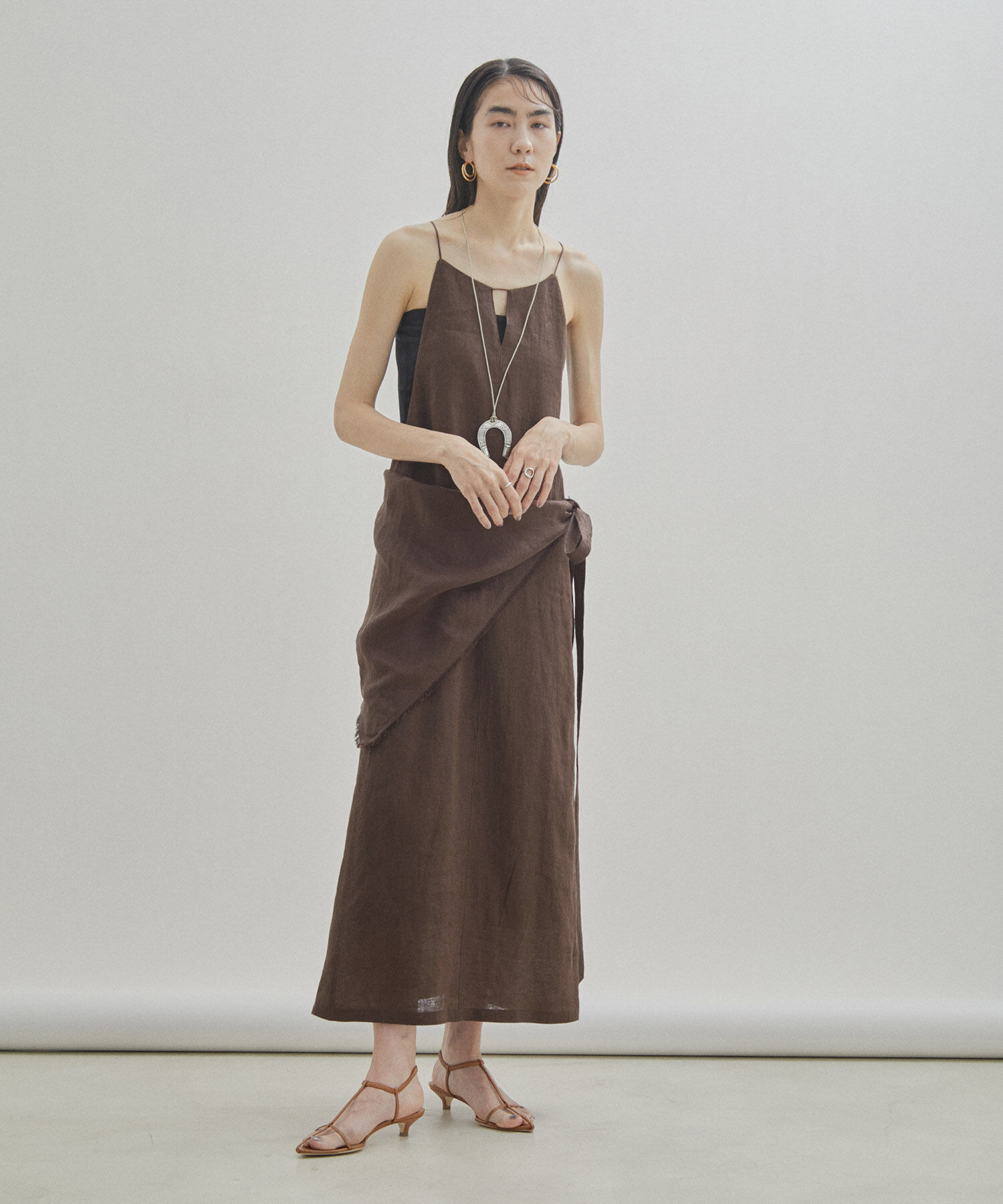 SALON adam et rope'「【洗える】ノルマンディリネンマルチウェイカーチフ/麻」|ストール|