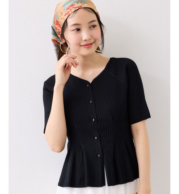 VIS「【再入荷】ウエストタックカーディガン/イージーケア」|カーディガン|