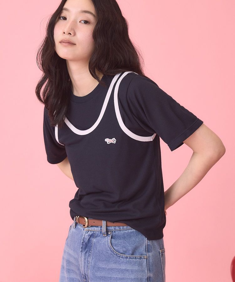 AMERICAN HOLIC「【PENNEY'S】配色タンクトップ+Tシャツ」|Tシャツ・カットソー|