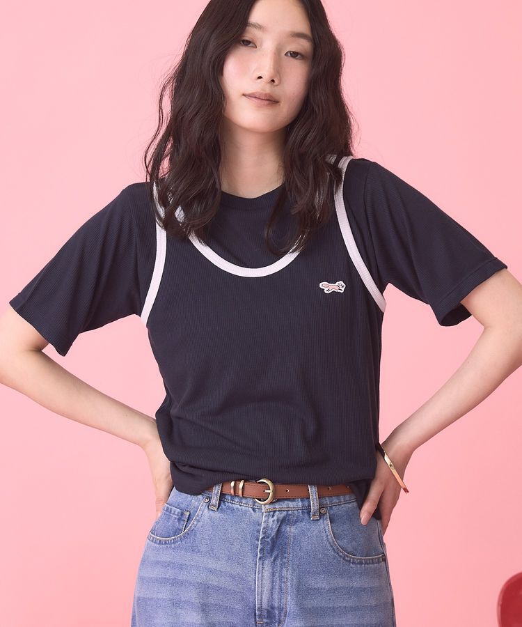 AMERICAN HOLIC「【PENNEY'S】配色タンクトップ+Tシャツ」|Tシャツ・カットソー|