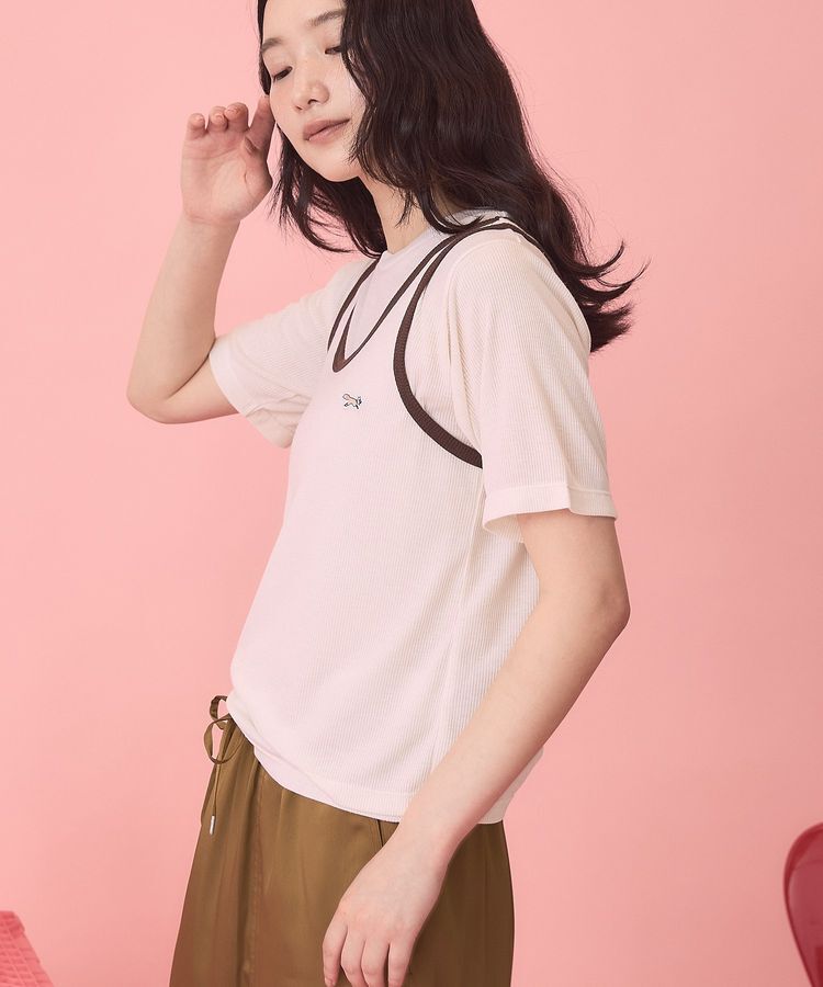 AMERICAN HOLIC「【PENNEY'S】配色タンクトップ+Tシャツ」|Tシャツ・カットソー|