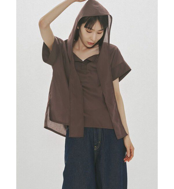 MIDIUMISOLID「MIDIUMISOLID for Ladies フードタイワイドプルオーバー」|シャツ・ブラウス|