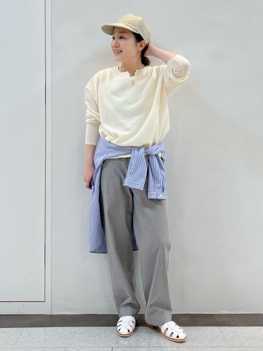  「◆キーネックメランジニット」|ニット・セーター|