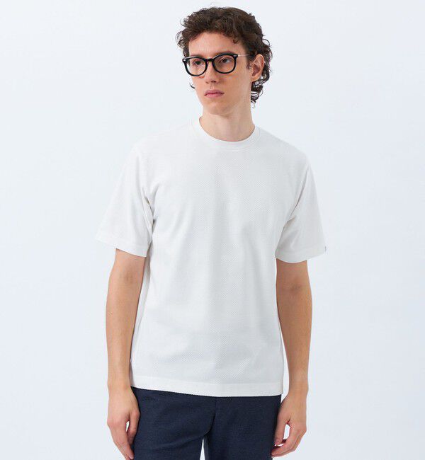 MACKINTOSH PHILOSOPHY「ミニチェックリンクス クルーネックTシャツ」|Tシャツ・カットソー|ホワイト