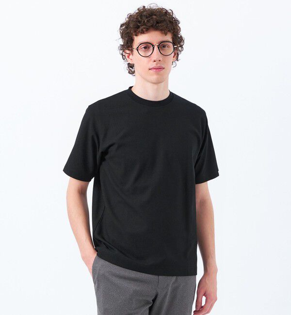 MACKINTOSH PHILOSOPHY「ミニチェックリンクス クルーネックTシャツ」|Tシャツ・カットソー|ブラック