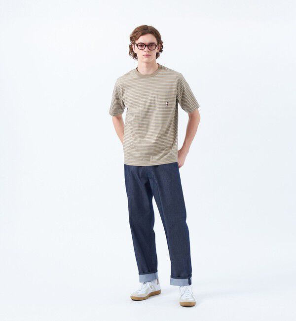 MACKINTOSH PHILOSOPHY「バッキンガムベア ランダムボーダー ワンポイントTシャツ」|Tシャツ・カットソー|