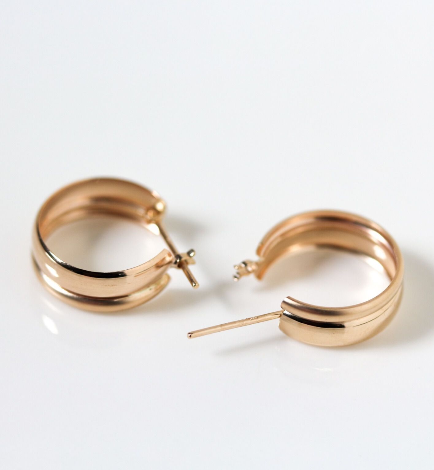  「ゴールド スナップ フープ ピアス | K10YG」|ピアス|