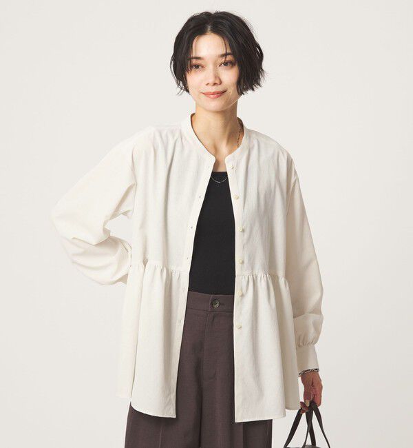 UNITED ARROWS green label relaxing「［size SHORTあり］ペプラム ブラウス マシンウォッシャブル 吸水速乾 通気性 UVカット」|シャツ・ブラウス|