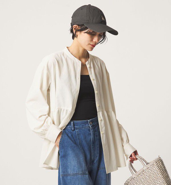 UNITED ARROWS green label relaxing「［size SHORTあり］ペプラム ブラウス マシンウォッシャブル 吸水速乾 通気性 UVカット」|シャツ・ブラウス|
