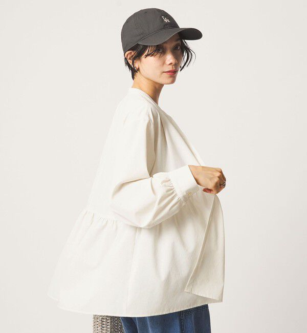 UNITED ARROWS green label relaxing「［size SHORTあり］ペプラム ブラウス マシンウォッシャブル 吸水速乾 通気性 UVカット」|シャツ・ブラウス|