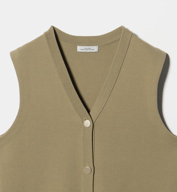 UNITED ARROWS green label relaxing「ゴールドカラーボタン ニット ジレ」|ベスト・ジレ|