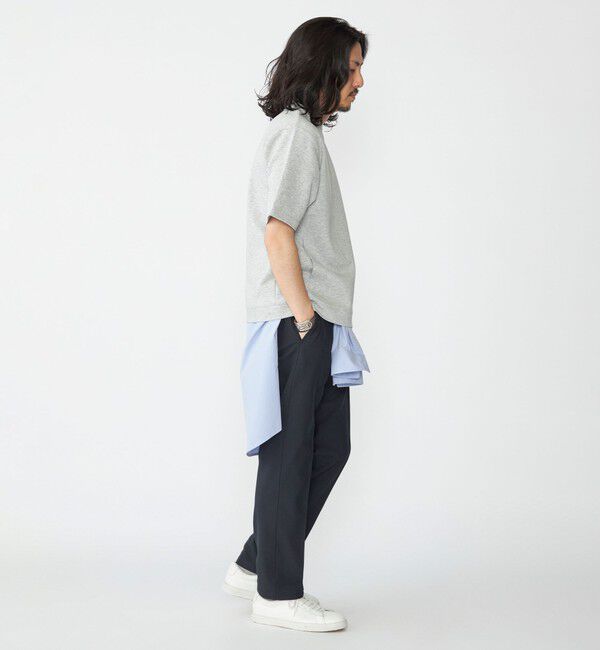 SHIPS「【WEB限定】SHIPS: テレワーク ビズ ワンポイントロゴ ポンチ Tシャツ」|Tシャツ・カットソー|