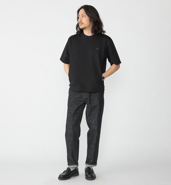 SHIPS「【WEB限定】SHIPS: テレワーク ビズ ワンポイントロゴ ポンチ Tシャツ」|Tシャツ・カットソー|