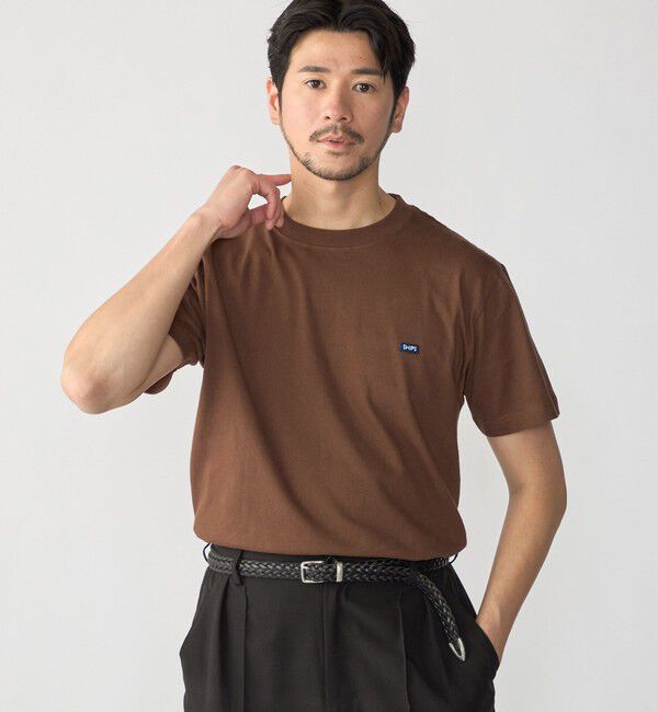 SHIPS「【WEB限定】SHIPS: マイクロ ワッペン  Tシャツ」|Tシャツ・カットソー|ブラウン