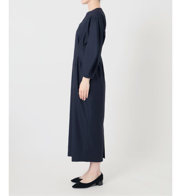 VERMEIL par iena「《一部WEB限定》FLAXASA jewel ox ウエストシェイプワンピース」|ワンピース|