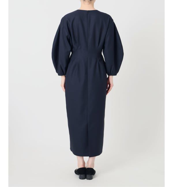 VERMEIL par iena「《一部WEB限定》FLAXASA jewel ox ウエストシェイプワンピース」|ワンピース|