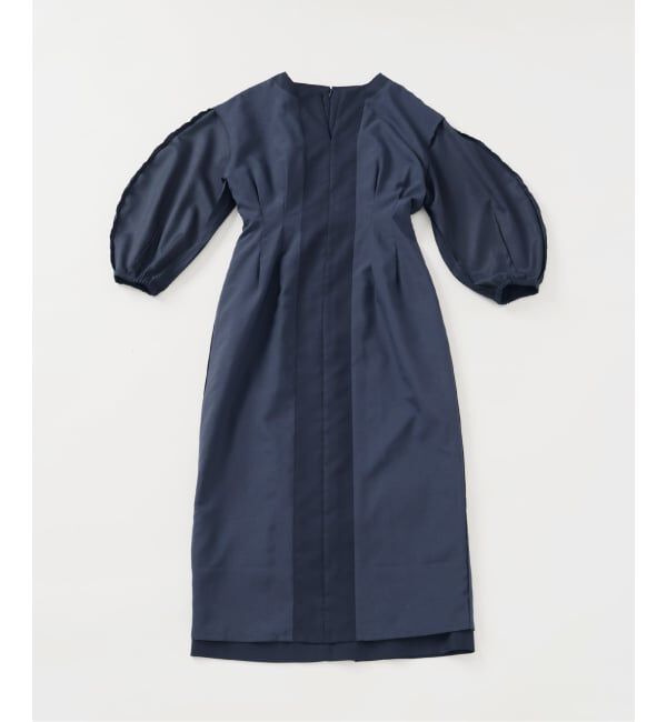 VERMEIL par iena「《一部WEB限定》FLAXASA jewel ox ウエストシェイプワンピース」|ワンピース|