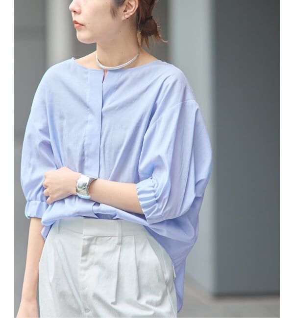 journal standard L'essage「《追加》オーガンジーニュアンスノーカラーシャツ」|シャツ・ブラウス|