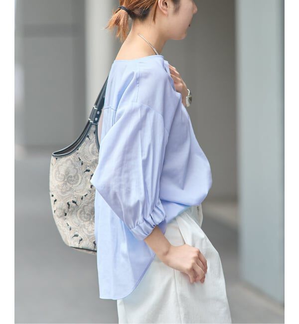 journal standard L'essage「《追加》オーガンジーニュアンスノーカラーシャツ」|シャツ・ブラウス|