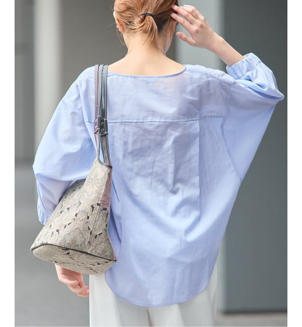 journal standard L'essage「《追加》オーガンジーニュアンスノーカラーシャツ」|シャツ・ブラウス|