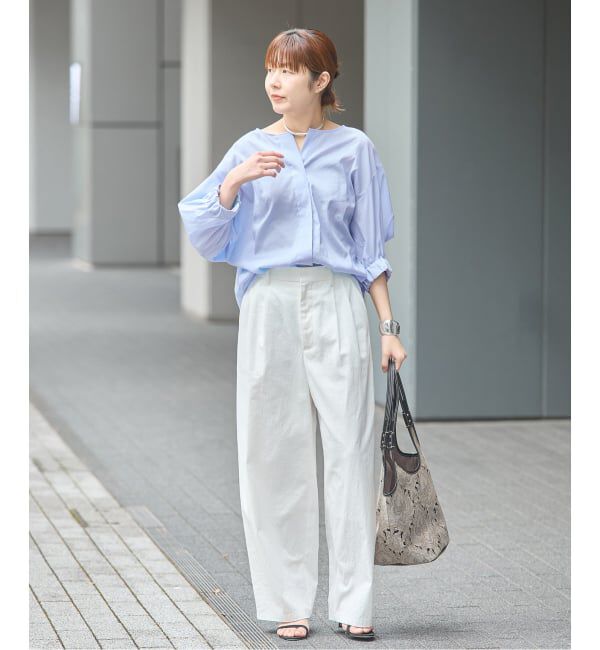 journal standard L'essage「《追加》オーガンジーニュアンスノーカラーシャツ」|シャツ・ブラウス|