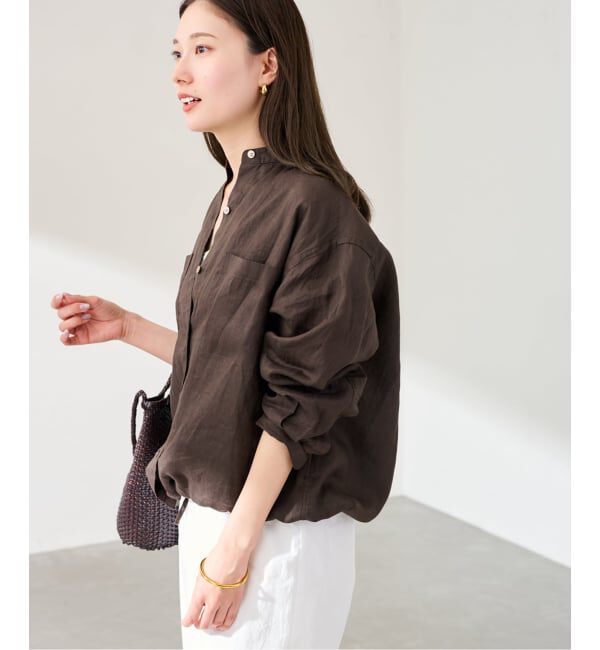 FRAMeWORK「≪追加予約≫フレンチリネンドロストシャツ 4」|シャツ・ブラウス|