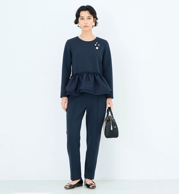NOLLEY'S sophi「《セットアップ対応》ウォッシャブルダンボールテーパードパンツ」|その他|