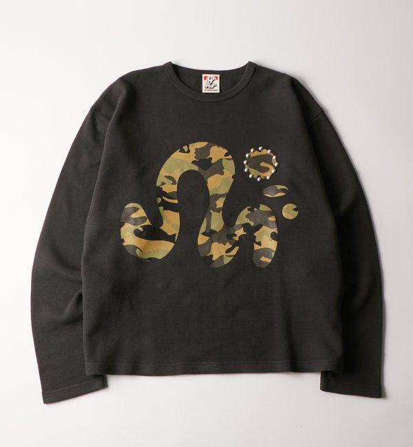  「MgカモワッフルLS」|Tシャツ・カットソー|ブラック