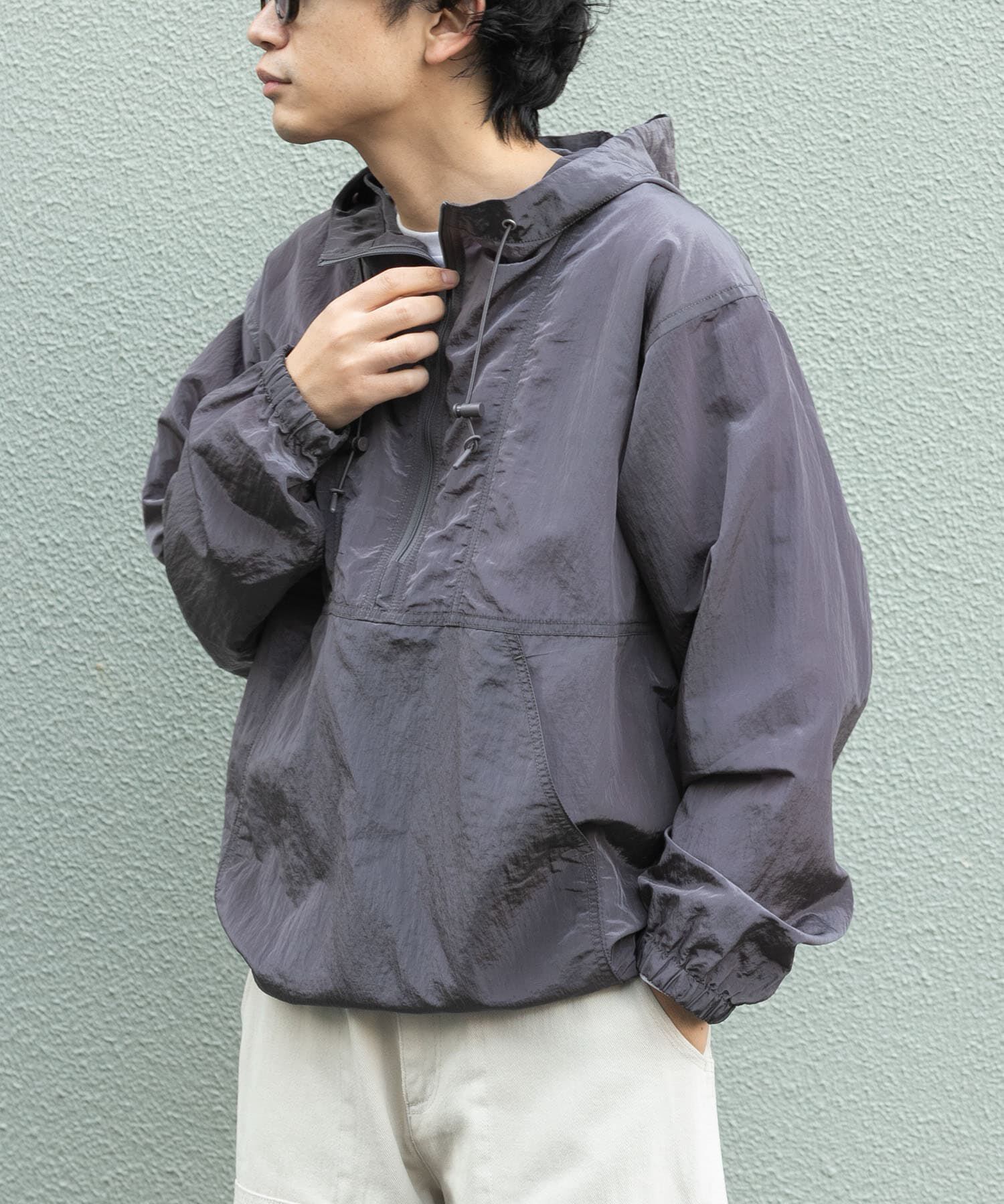 URBAN RESEARCH DOORS「FORK&SPOON　シアーアノラックパーカー」|パーカー|チャコールグレー