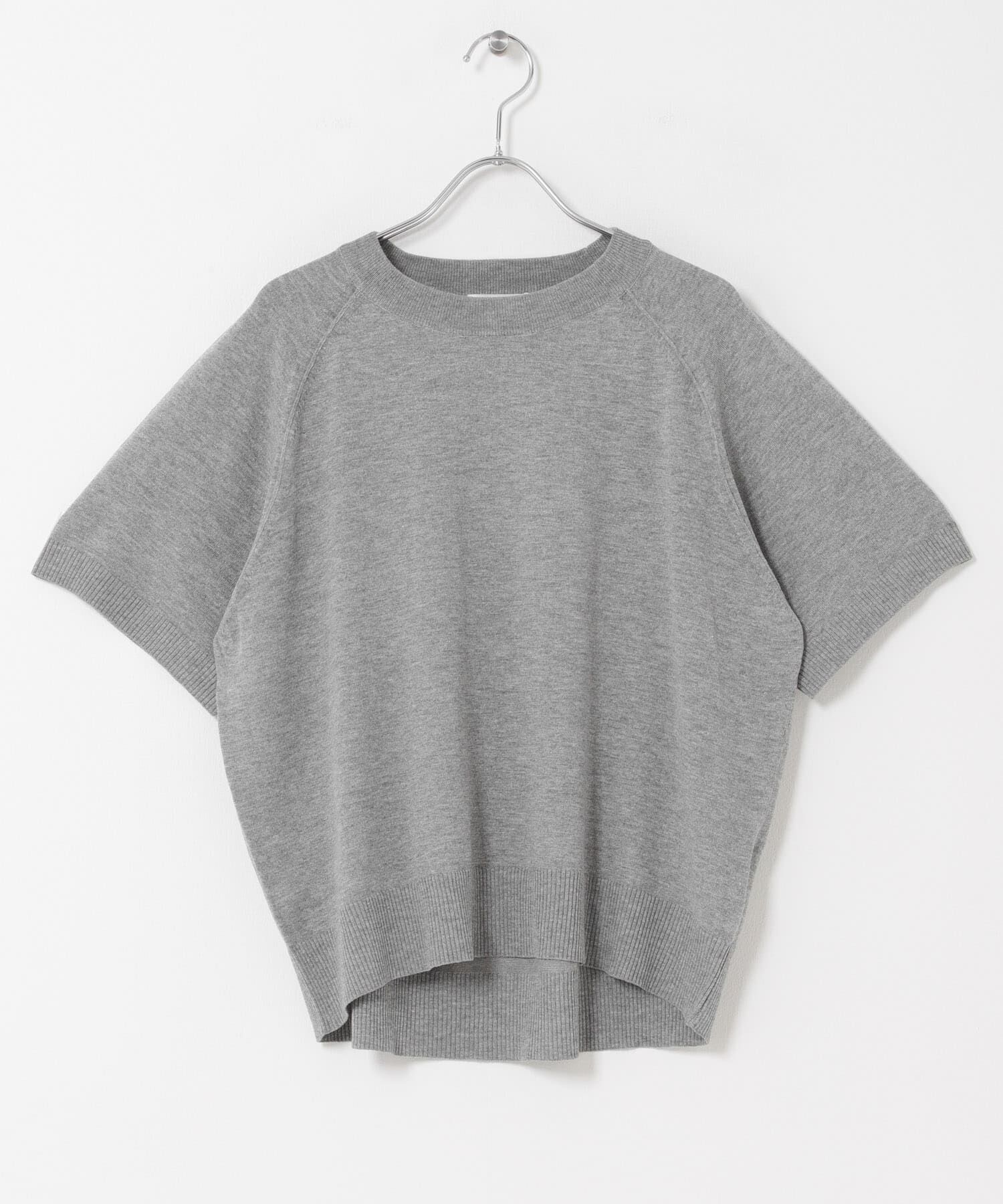 URBAN RESEARCH DOORS「FORK&SPOON　ラグランスリーブニットTシャツ」|ニット・セーター|グレー