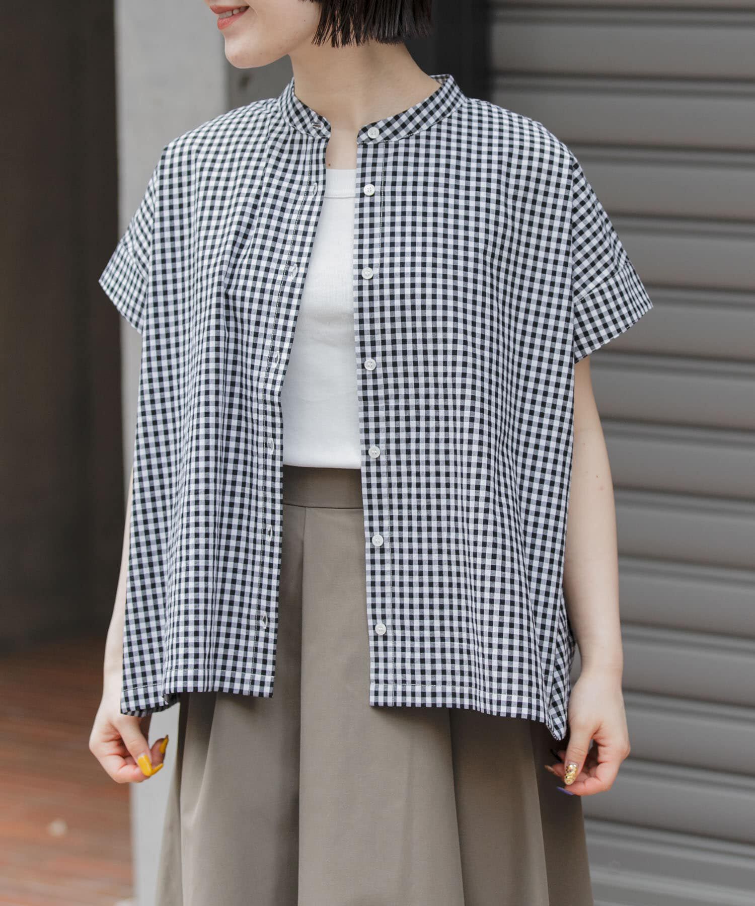 URBAN RESEARCH DOORS「FORK&SPOON　バンドカラーワイドシャツ」|シャツ・ブラウス|