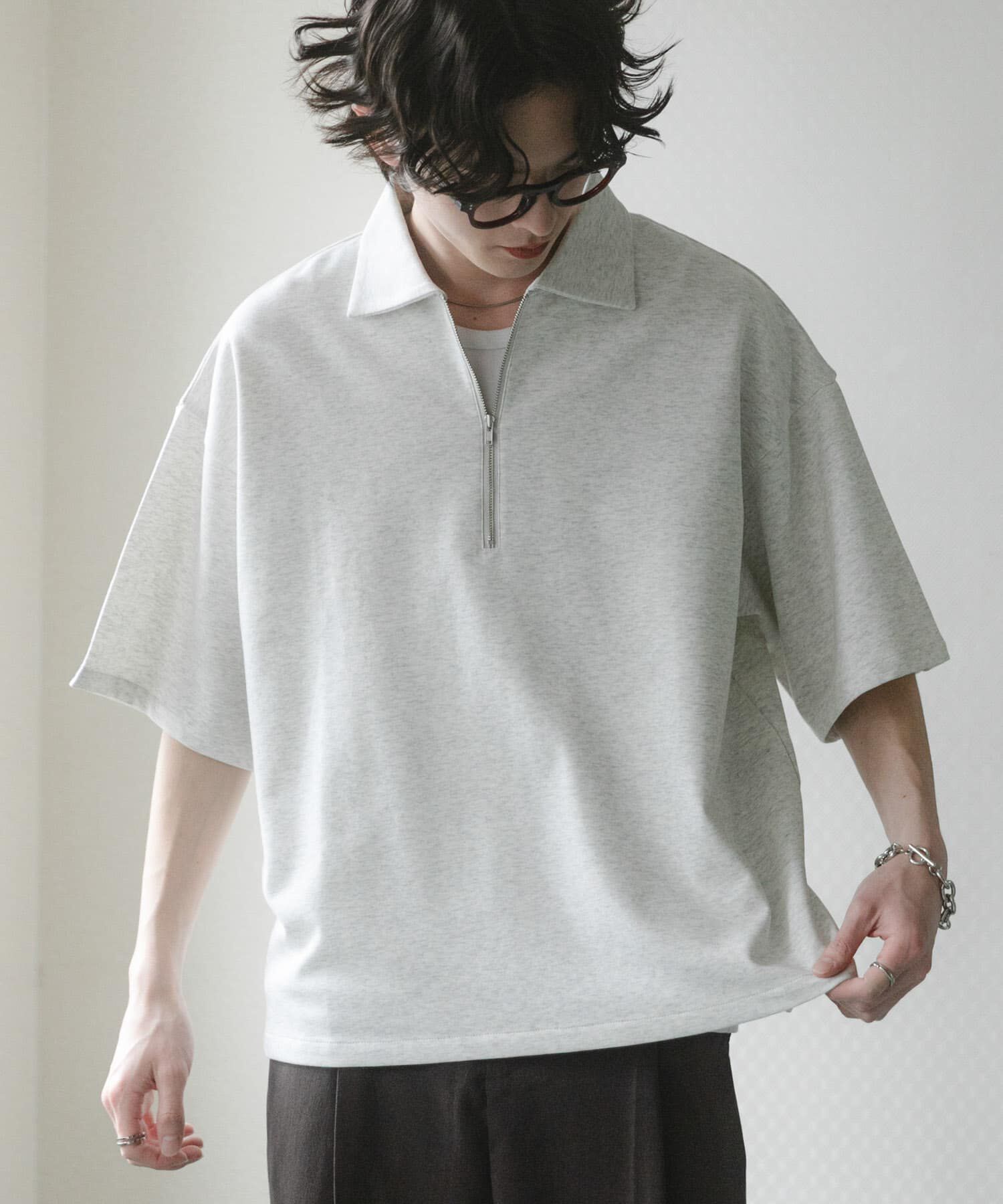 SENSE OF PLACE by URBAN RESEARCH「ダンボールポンチハーフジップショートスリーブTシャツ」|Tシャツ・カットソー|