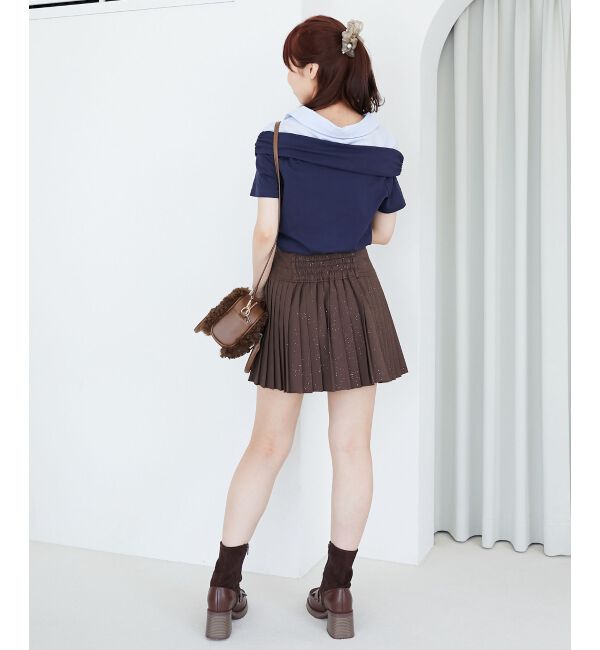  「シャツドッキングオフショルトップス」|Tシャツ・カットソー|