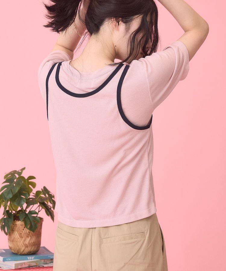 AMERICAN HOLIC「【PENNEY'S】配色タンクトップ+Tシャツ」|Tシャツ・カットソー|