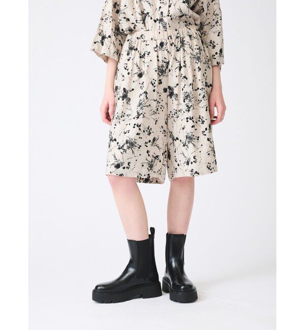mizuiro ind「mizuiro ind レーヨンリネンプリントショートパンツ」|その他|