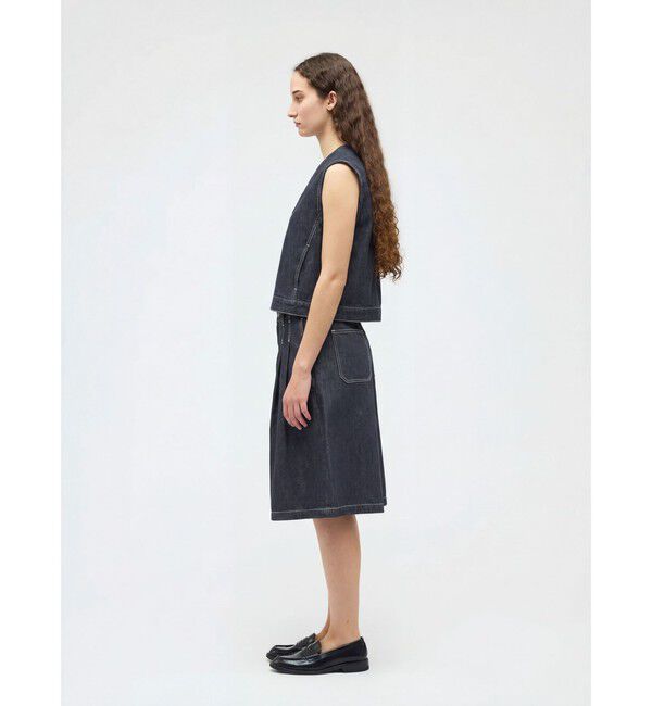 mizuiro ind「mizuiro ind ハイウエストワイドハーフパンツ」|その他|