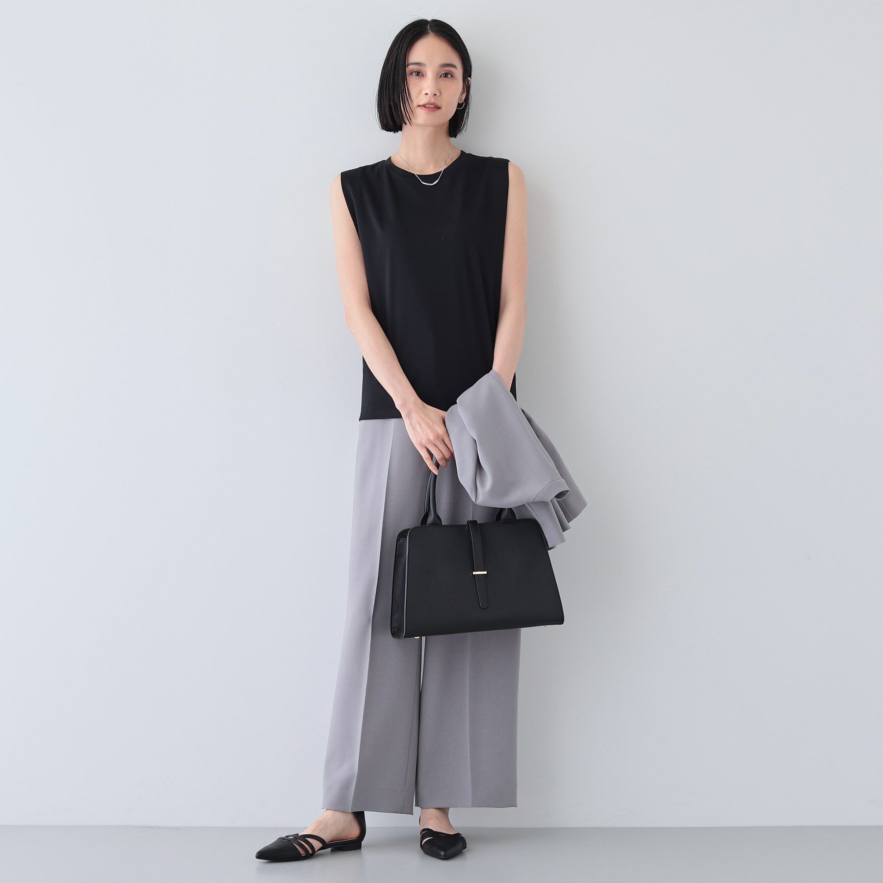 INDIVI「【洗える】きれいめノースリーブトップス」|Tシャツ・カットソー|