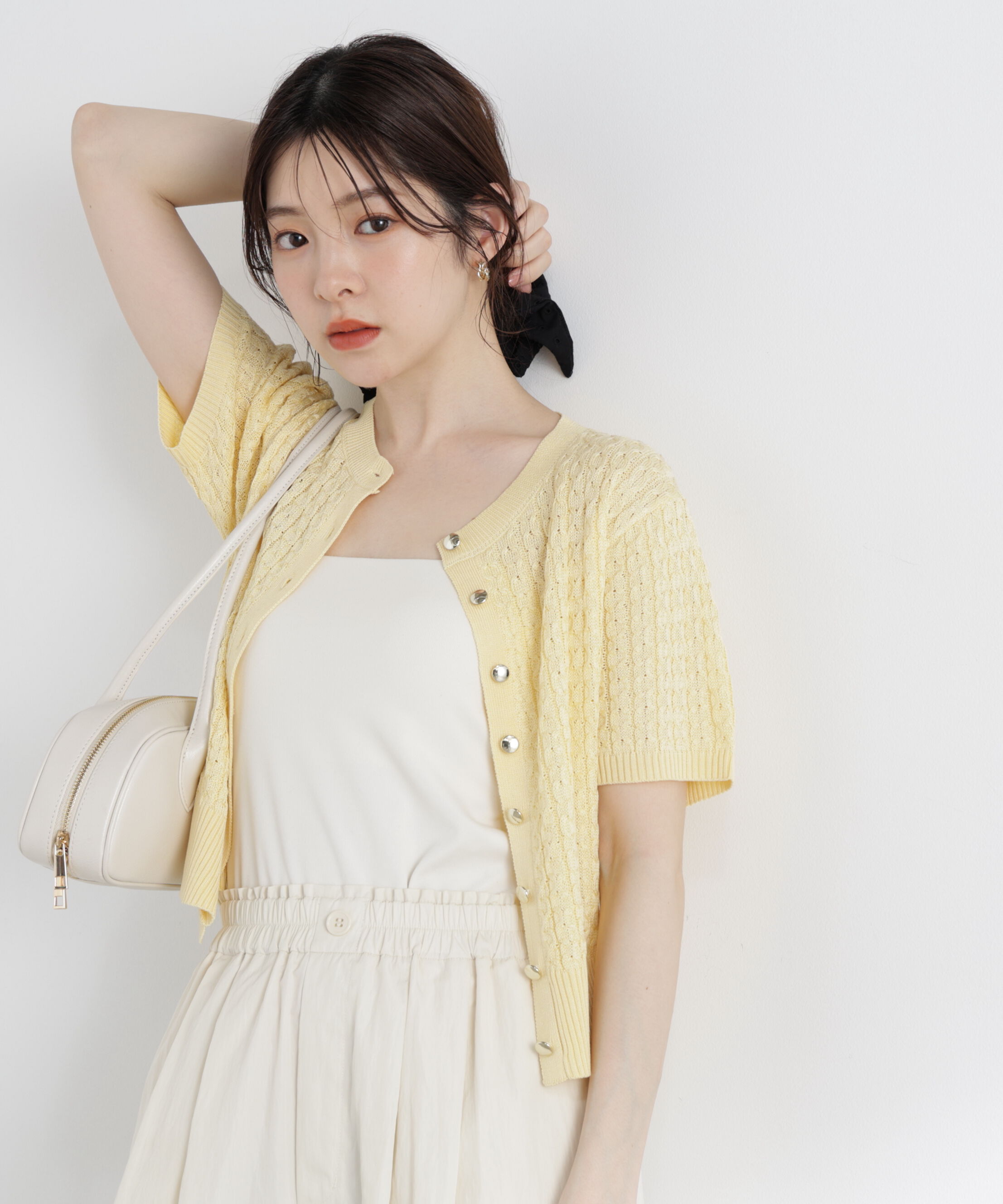 PROPORTION BODY DRESSING「シルク混サマーケーブルニット」|ニット・セーター|