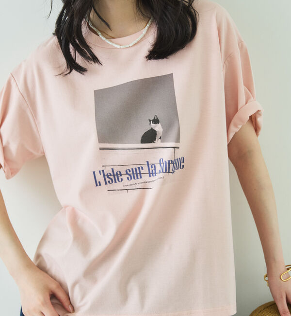 Doux archives「ＣＡＴ転写ロゴＴｅｅ」|Tシャツ・カットソー|PINK
