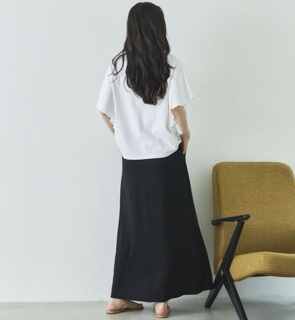 Doux archives「袖フリルプリントＴシャツ」|Tシャツ・カットソー|